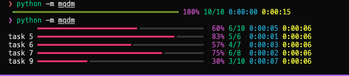 mqdm progress bar illustration